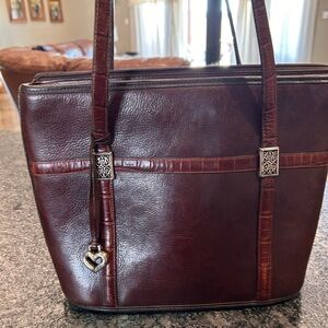 Authentic Brighton Brown Leather Tote Bag